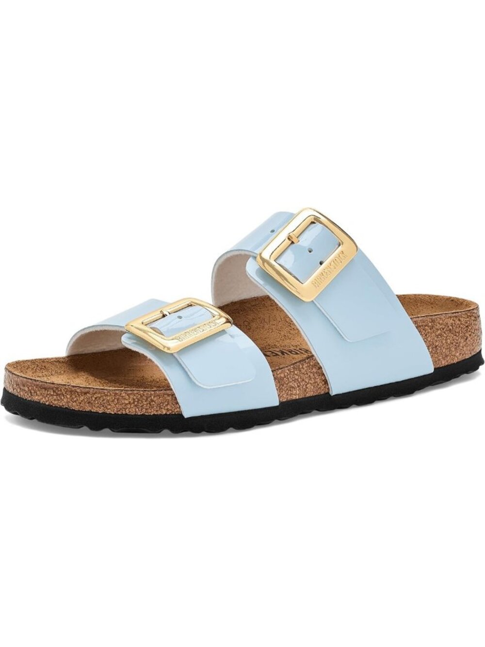 Luxe Patent Buckle Sandals - Stylish Comfort Footwear for Summer Adventures
